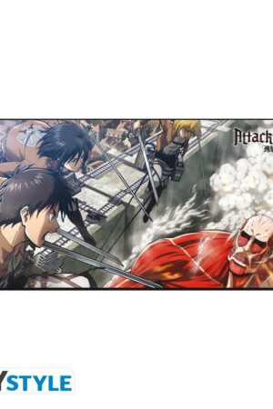 AOT EREN VS COLOSSAL TITAN MOUSEPAD