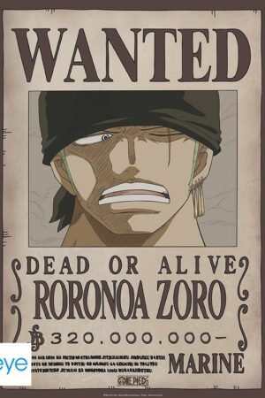 ONE PIECE WANTED ZORO POSTER