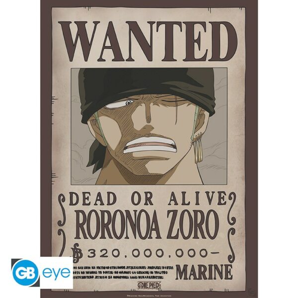 ONE PIECE WANTED ZORO POSTER